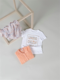 NAME IT Kortærmet Top Fisilk Bright White